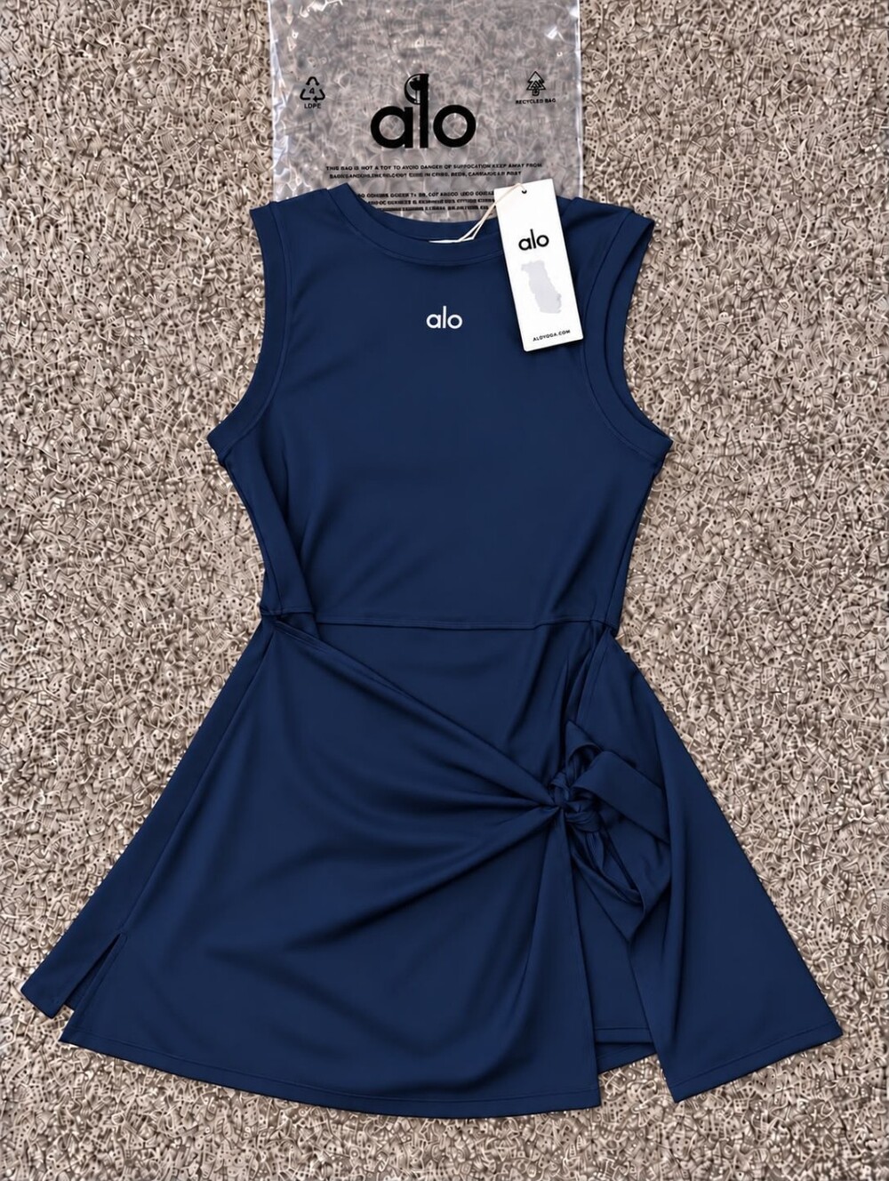 Alo Yoga Women’s Tie Waist Dress Dark Blue Size M
